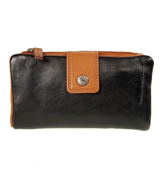  Δερμάτινο Γυναικείο Πορτοφόλι CHESTERFIELD C08.050831 black-tabac Fresno